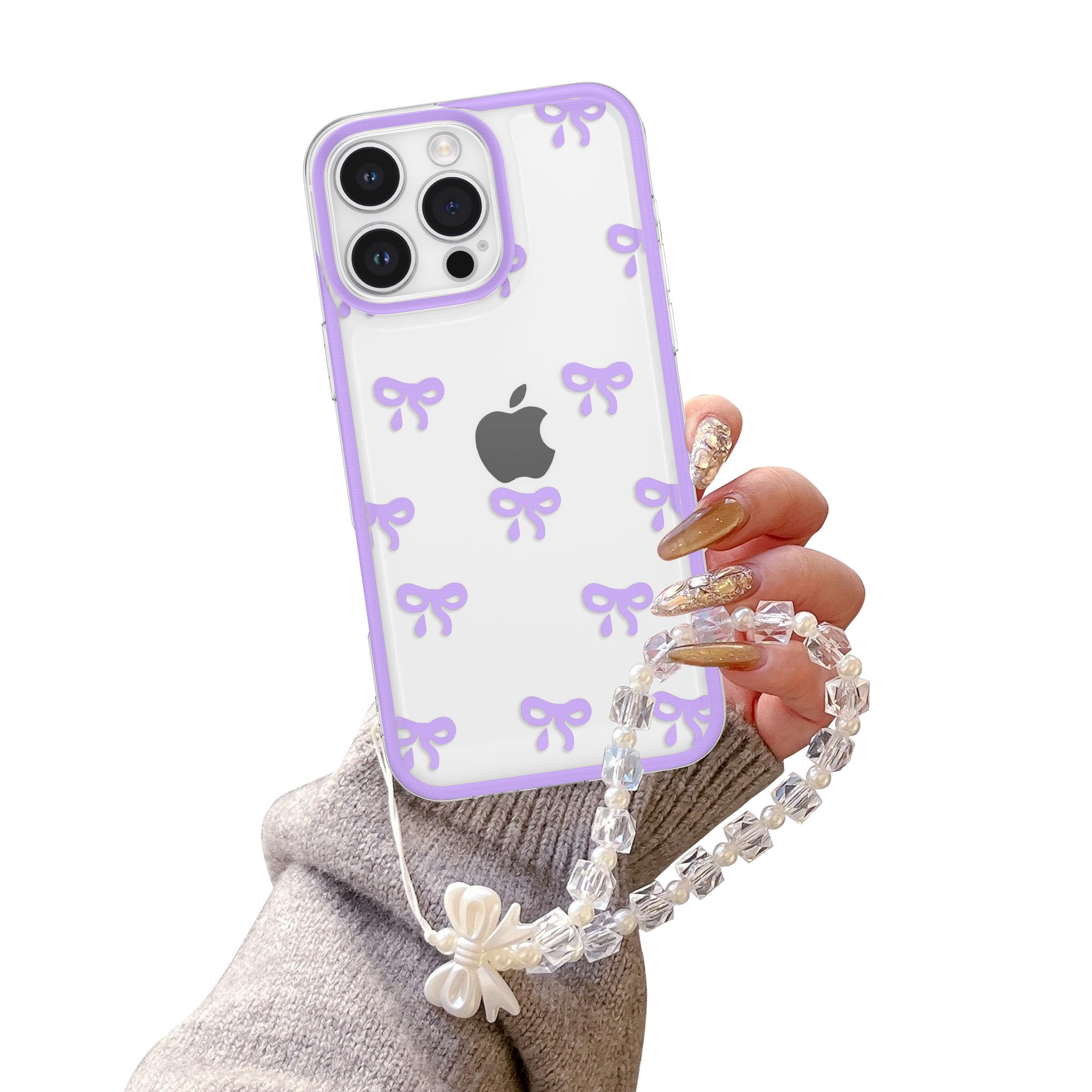Amazon.com: EYZUTAK Case for iPhone 16 Pro Max, Clear Cute Ribbon